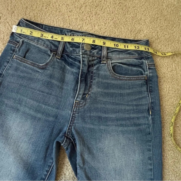 American Eagle Outfitters Womens Pants 2 Mid Rise Tapered Denim Casual Outdoor - Picture 10 of 13